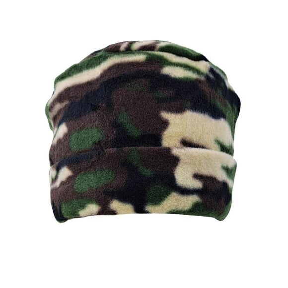 Green Camo Print Polar Fleece Scarf Glove & Hat Matching Set - Picture 8 of 9